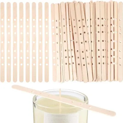 Produktbild von Holzkerzenwickehalter 100 Stück für Wachsbaren DIY