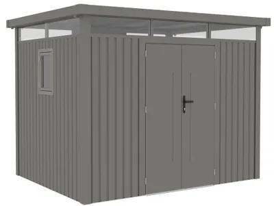 Obrázok produktu pre Plechový záhradný domček Rojaplast Anna C 275 x 211 cm sivý