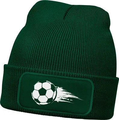 Produktbild von Wintermütze Kinder Fussball Sport Beanie Jungen Aufdruck Print Strickmütze Kindermütze Geschenkidee Fussballer MoonWorks®