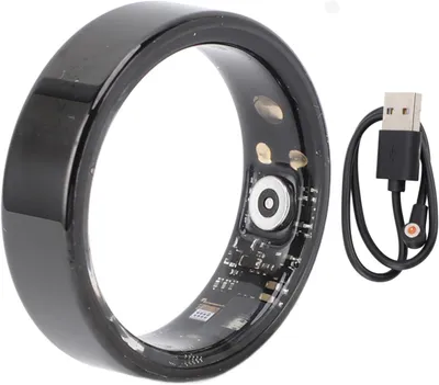 Immagine prodotto di Smart Ring: monitoraggio della salute, monitoraggio del sonno, anello indossabile per la salute, fitness tracker con diverse modalità, colore nero (taglia 10, diametro interno 20)