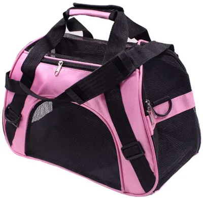 Produktbild von ragbare Haustier-Tragetasche, faltbar, für Katzen und kleine Hunde,52*24.5*33cm, rose