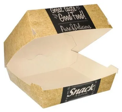 Produktbild von Papstar Burger Boxen, Pappe "pure" 12,5 x 12,5 cm "Good Food" groß 8 x 50 Stück