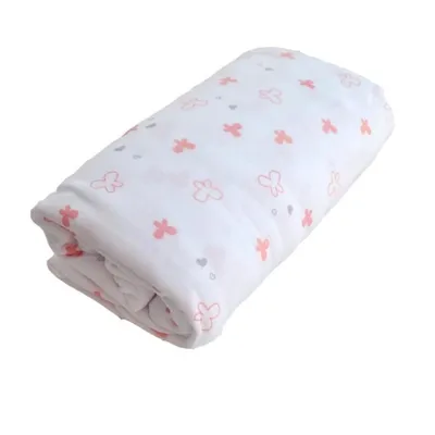 Produktbild von Lapinou bedrucktes Spannbettlaken – Rosa – 60 x 120 cm