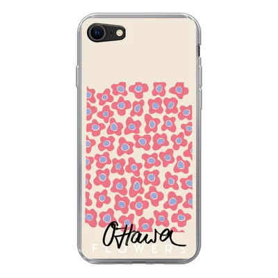 Obrázek produktu pro Kryt na mobilní telefon pro Apple iPhone 8 Květiny - vzory - růžová Silikonové měkké pouzdro