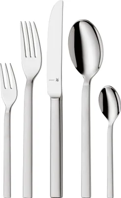 Produktbild von WMF Lyric Besteckset 6 Personen, 30 teilig, eingesetzte Messerklinge, Cromargan protect Edelstahl teilmattiert, kratzbeständig, spülmaschinengeeignet