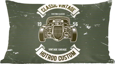 Produktbild von MuchoWow® Zierkissen Sofakissen Wohnzimmer Dekokissen 60x40 cm Oldtimer - Zeichnung - Kopfkissen - Polster mit Foto