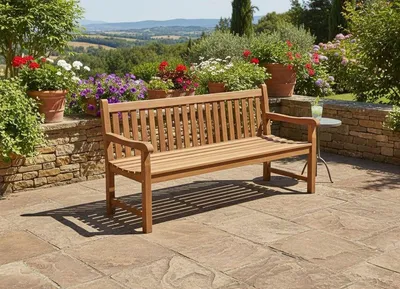 Produktbild von Lesli Living Landhausbank Cardiff 180 cm Teak C-Grade