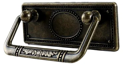 Produktbild von Antike klappbare Möbelgriffe aus Bronze, 2er-Set, Vintage-Schubladengriffe, Metallgriffe für Schränke und Kommoden