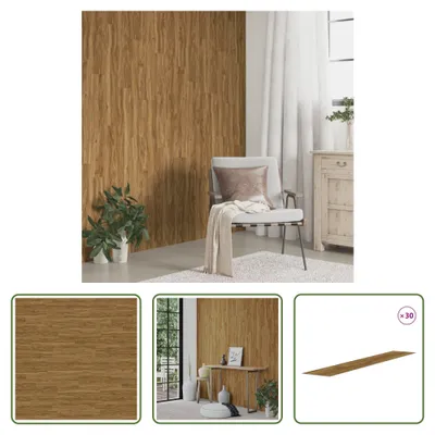 Immagine prodotto di The Living Store Pannelli da parete effetto legno marrone PVC 4,12 m²