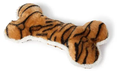 Obrázek produktu pro Karlie Safari Bone Jarco - Hračka pro psy - plyšová - hnědá / tygří - 30x16x7 cm