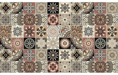 Produktbild von Möbeldekor-Aufkleber – Selbstklebende Aufkleber für Küche und Wohnzimmer – 60 Zementfliesen-Möbelaufkleber – Elisabetha Design – 60 Aufkleber 20 x 20 cm