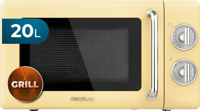 Produktbild von Mikrowelle mit Grill Proclean 3110 Retro Yellow Mechanische, 700 W, 6 Stufen,Timer bis zu 30 Minuten, Auftaumodus,Vintage-Design in Gelb, Stahl-Finish