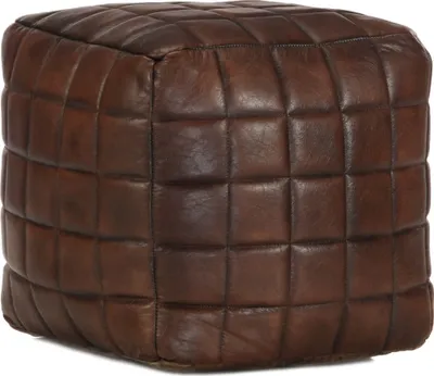 Obrázek produktu pro Sedací puf tmavě hnědý 40 x 40 x 40 cm pravá kozí kůže