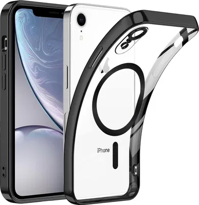Produktbild von Handyhülle für iPhone XR mit Magsafe und Kameraschutz, Magnetisch Ultra Dünn Klar Überzug Schutzhülle Schwarz
