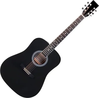 Imagen del producto de Guitarra acústica Silecomplaza (tipo Dreadnought, cuerdas de acero, ideal para principiantes y avanzados), color
