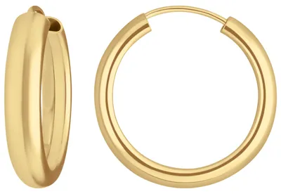 Produktbild von Paar Ohrringe Creolen schlicht Ohrschmuck aus 333 Gold Gelbgold 20x3,9mm
