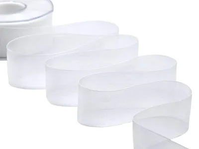 Organza-Sluierband, transparent, 40 mm x 50 m, weiß