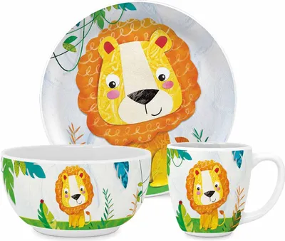 Produktbild von ppd Kindergeschirr Set 'Happy Lion' 3-teilig