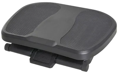 Produktbild von Fußstütze Fußablage höhenverstellbar 10/13/16,5 cm, neigbar 0-30°, mit strukturierter Massagefläche, rutschfeste Füße, kompakte Aufbewahrung, Schwarz, 45 x 34 x 10-16,5 cm