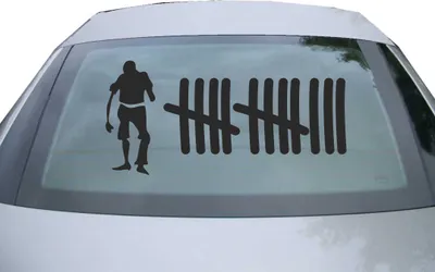 Produktbild von Indigos UG - Aufkleber Heckscheibe & Motorklappe DE6216 - schwarz - 600x285 mm - zombie - Auto Scheiben Fenster Heckklappe Tuning Racing JDM - Die cut