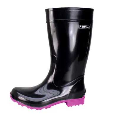 Produktbild von Bockstiegel Damen Gummistiefel Regenstiefel Luisa, Farbe:Schwarz, Schuhgröße:EUR 40, Artikel:-9062 schwarz / fuchsia