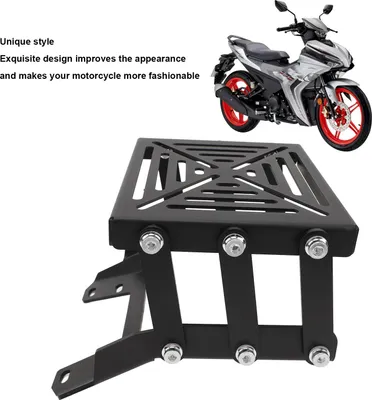 Productafbeelding van Achterdrager voor motorfiets, carbon staal, bagagebox, reiskoffer, bevestigingsbeugel, motorfietsframe, verstelbaar, inklapbaar, geschikt voor Y16