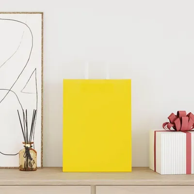 Immagine prodotto di vidaXL Sacchetti di carta 50 pezzi con manici giallo 26x12x35 cm