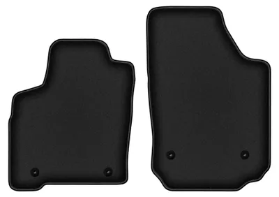 Image de Tapis avant en moquette pour Opel Meriva A 2002-2010 (monospace) – 2 pièces, noirs, sur mesure – Wielganizator DURBAN