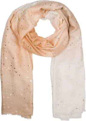 Produktbild von styleBREAKER Damen Schal mit mehrfarbigem Farbverlauf und Metallic Details, Leichtes großes Tuch mit kurzen Fransen 01016226