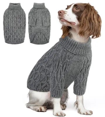 Immagine prodotto di Maglione per cani, grigio, taglia XXL, caldo e confortevole