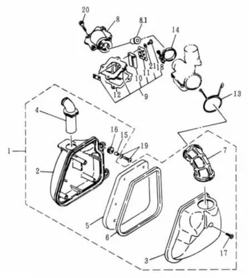 Produktbild von Rex Scooter 50 Luftfilter 71606 Motorroller.de Luftfilterkasten Lufi Kreidler Flory RC50