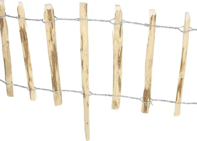 Produktbild von Beeteinfassung Haselnuss Holz Metall 5m – Rasenkante, Beetzaun