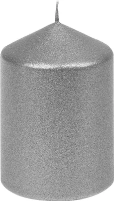 Produktbild von Weihnachtskerzen Stumpenkerze "Kiew" Silber 100/67 mm