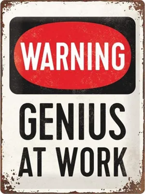 Produktbild von Nostalgic-Art - Blechschild 30 x 40 cm - Achtung - Genius at Work