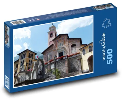 Produktbild von Puzzle 500 Entracque - Pfarrkirche, Italien - martinpuzzle