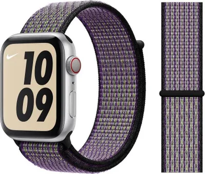 Produktbild von Original Apple Nike Sport Loop Armband 42/44/45mm MWU52ZM/A Desert Sand/Volt