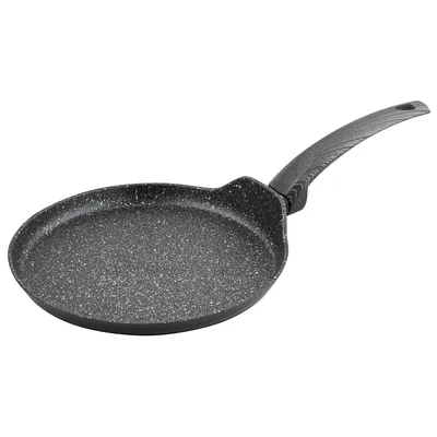 Produktbild von FLORINA - Pfannkuchenpfanne aus Aluminium BONO I 25 cm Durchmesser I Pfanne Induktion I Antihaftbeschichtet Bratpfanne I Crepe Pfanne I Geeignet für Induktionsherd, Gasherd und Elektroherd (Schwarz)