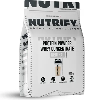 Produktbild von NUTRIFY Whey Proteinpulver Konzentrat neutral 5 x 1kg Eiweißpulver Muskelaufbau