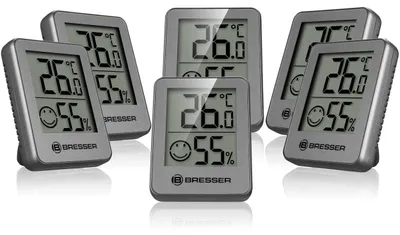 Produktbild von BRESSER ClimaTemp Thermo-Hygrometer 6er-Set