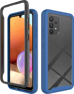 Obrázek produktu pro Samsung Galaxy A32 4G Case, LaimTop Transparent Back TPU Bumper Case pro Samsung Galaxy A32 4G Navy blue