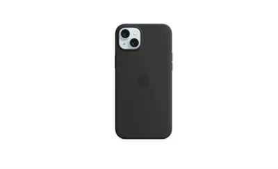 Produktbild von Case für iPhone 15 Plus kompatibel mit MagSafe Silikon Hülle - schwarz