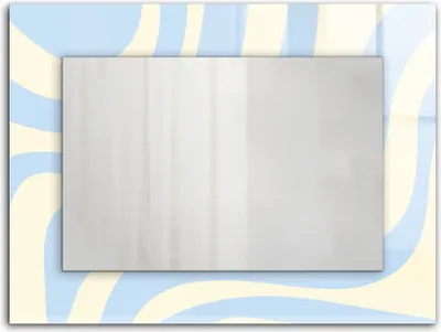 Zdjęcie produktu dla Abstrakcyjne faliste wzory – Lustro Prostokątne z Printem 80x60 cm – Nowoczesne – Dekoracyjne Na Ścianę