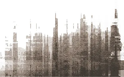 Produktbild von Tadessi Fototapete | Stadt | 4.00 m x 2.70 m | Weiß | Grau | Wandbild | Digitaldruck