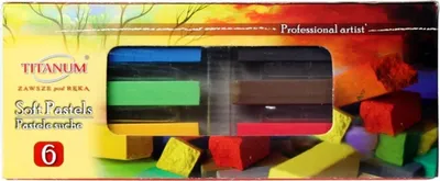 Produktbild von Titanum Trockenpastellkreiden 6 Farben