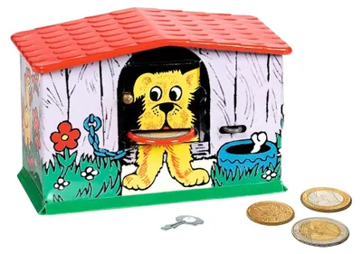 Produktbild von Spardose Hund: 13 x 7 x 8,5 cm, Blech, per Stück