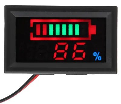 Produktbild von YB27VE Elektroauto Digital LED Spannung und Strom Dual Meter Tester Batterieleistungsanzeige Meter (Bleisäure 24V)