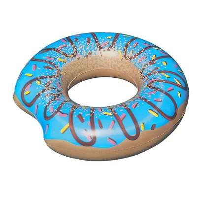 Produktbild von Donut Schwimmring Ø 107 cm,Aufblasbarer Schwimmreifen für Erwachsene, leckeres Donut-Design, PVC, bis 100 kg belastbar, ab 12 Jahren