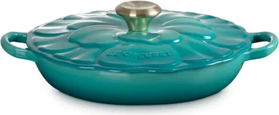Image de LeCreuset Casserole professionnelle Gourmet Fleur | Blue Riviera : Blue Riviera Couleur : Blue Riviera