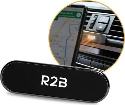 Produktbild von R2B Handy Halterung Auto Magnet - Magnetische Handyhalterung Auto, Mit zwei starken Magnetplättchen, Für Armaturenbrett, KFZ-Halterung