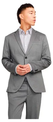 Obrázok produktu pre Jack & Jones 12264669_2383_1145850_48, Samec, Šedá, Blazer, Dospelý, Dark Grey Melange, V výstrih s výrezom
